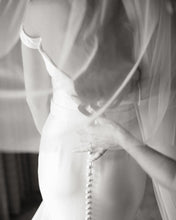 Off-the-Shoulder White Satin Mermaid Wedding Dress Bridal Gown,JKZ6135|Annapromdress