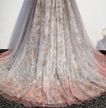 Gorgeous Long Off The Shoulder A-line Tulle Prom Dresses Cute Dress GJS301