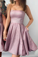 Strapless Mini Prom Homecoming Dress Red Silver Cocktail Party Dress ANN6204