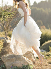 Ivory wedding dress A-line Sweetheart Floor-length Tulle Wedding Dresses Long MK025