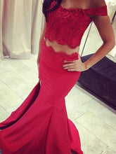 Trumpet/Mermaid Off-the-shoulder Floor-length Chiffon Prom Dress/Evening Dress #MK0540