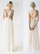 A-line Straps Floor-length Chiffon Prom Dress/Evening Dress #MK0555