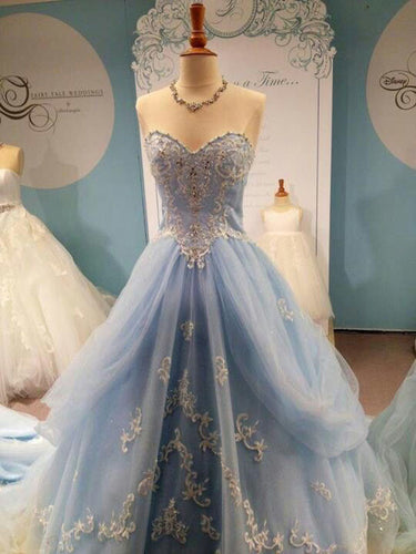 beautiful prom dresses A-line Sweetheart Floor-length Tulle Prom Dress/Evening Dress #MK058
