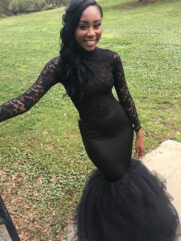 Trumpet/Mermaid High Neck Floor-length Tulle Prom Dress/Evening Dress Anna PromDress Trumpet/Mermaid High Neck Floor-length Tulle Prom Dress/Evening Dress Anna PromDress