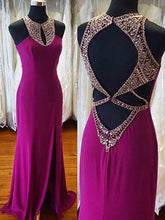 Sheath/Column Scoop Floor-length Chiffon Prom Dress/Evening Dress #MK0596