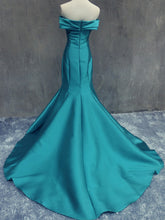 Trumpet/Mermaid Off-the-shoulder Floor-length Satin Prom Dress/Evening Dress #MK0651