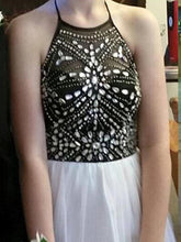halter prom dresses A-line Halter Floor-length Chiffon Prom Dress/Evening Dress #MK080