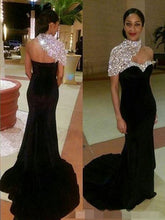 Trumpet/Mermaid One Shoulder Floor-length Chiffon Prom Dress/Evening Dress #MK0993