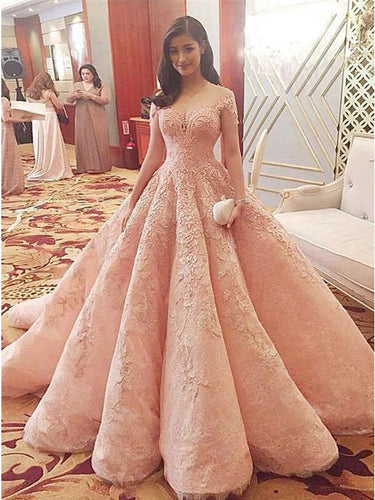 A-line Off-the-shoulder Floor-length Tulle Prom Dress Evening Dress MK186|Annapromdress