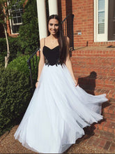 prom dresses long A-line Spaghetti Straps Floor-length Chiffon Prom Dress Evening Dress MK259