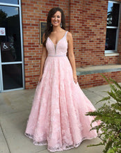 Fashion Evening Dress A-line Long Pink Appliques Prom Dress Evening Dress MK545