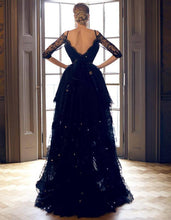High Low Prom Dress Black Lace Evening Dress,2022 Prom Dress,Evening Dress Long MK555