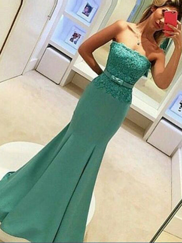 Elegant Evening Dress Strapless Mermaid Long Formal Prom Dress Evening Dress MK560