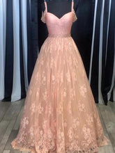 Lace prom dress 2022 Long Prom Dress A-line Beading Prom Dress/Evening Dress MK529