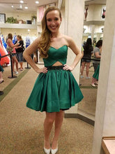 Sweetheart Green Cheap Homecoming Dress Waist Beading Short Prom Dress Fashion Party Dress NA6910|Annapromdress