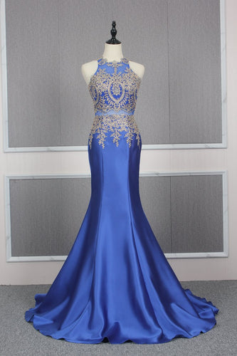 Open Back Mermaid Long Prom Dress 8th Graduation Dress Custom-made School Dance Dress YDP0747