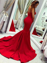 Marvelous Satin Prom Dresses Mermaid Sweetheart Gowns With Chapel Train JKU6316|Annapromdress