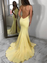 Delicate Jewel Mermaid Prom Dresses Satin Gowns With Slit JKU6312|Annapromdress
