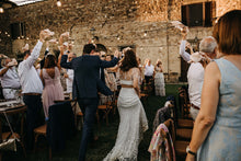 Unique Two Piece Wedding Dress with Sleeves A Line Rustic Wedding Dress Bridal Gown PIN7195|Annapromdress