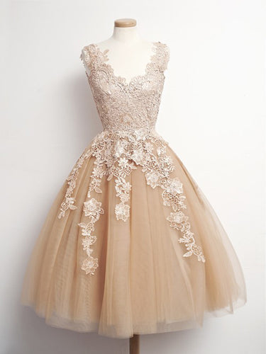 A-line Scoop Neckline Short Taffeta Prom Dresses Abiball Dresses # SP8095