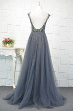 Beaded Long Prom Dress 8th Graduation Dress Custom-made School Dance Dress YDP0741
