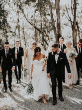 Delicate Appliqued Tulle Wedding Dresses A-line Long Bridal Gowns JKB5108|Annapromdress