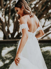 Delicate Appliqued Tulle Wedding Dresses A-line Long Bridal Gowns JKB5108
