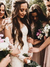 Elegant Mermaid Wedding Dresses Long Sleeves Lace Bridal Gowns JKZ6208