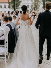 Off-the-shoulder A-line Wedding Dresses With Appliques JKB5105