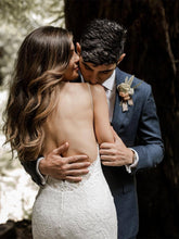 Spaghetti Straps Lace Wedding Dresses Mermaid Bridal Gowns JKZ6204