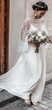 Two Piece Lace Chiffon Convertible Beach Wedding Dresses NA1201|Annapromdress