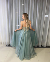Spagahetti Straps Sweetheart Beaded A-Line Long Prom Dress JKZ8719|Annapromdress