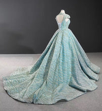 Gorgeous High Neck Ball Gowns Sparkly Beaded Long Prom Dress Evening Dresses JKG040