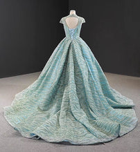 Gorgeous High Neck Ball Gowns Sparkly Beaded Long Prom Dress Evening Dresses JKG040