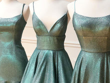 A-line Spaghetti Straps Long Prom Dresses Sparkly Evening Gowns JKM3004|Annapromdress