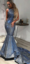 Sparkly Sequin Mermaid Prom Dress Brush/Sweep Train Sexy Backless Long Prom/Evening Dress YSF2906|annapromdress