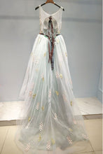 Elegant Appliques Long Prom Dress Backless Tulle A Line Fommal Evening Dress YSF692|Annapromdress