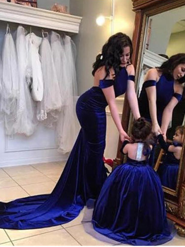 Royal Blue Halter Mermaid Prom Dress Backless 2019 Sweep/Brush Prom/Evening Dress YSF713|Annapromdress