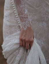 High Neck Long Sleeve Lace Wedding Dress Train 2019 Rustic Wedding Dress Mermaid Bridal Gown YSG6905|annapromdress