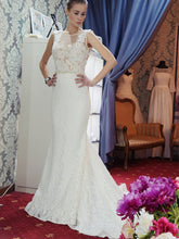 Mermaid Wedding Dress Straps Sweep Train Sexy Backless Lace Bridal Gown YSL1971|Annapromdress