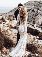 2019 Vintage Lace Wedding Dress with Sleeves Mermaid Wedding Dresses Bridal Gown YSJ1976|annapromdress
