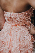 Romantic Sweetheart High Low Pink Flower Wedding Dress with Belt Rustic Wedding Gowns YSL1774|annapromdress