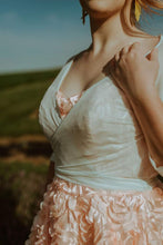 Romantic Sweetheart High Low Pink Flower Wedding Dress with Belt Rustic Wedding Gowns YSL1774|annapromdress
