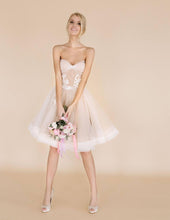 Cute Sweetheart Strapless Short Wedding Dress Summer Modest Tulle Appliques Bridal Gown YSL1775|annapromdress