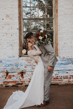 Boho Lace Long Sleeves Wedding Dress Open Back A Line Rustic Wedding Dress Bridal Gown YSR234|annapromdress