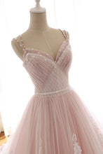 Charming Elegant Beautiful Long Lace UP Pink Beaded Princess Prom Dresses GJS165