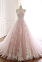Charming Elegant Beautiful Long Lace UP Pink Beaded Princess Prom Dresses GJS165