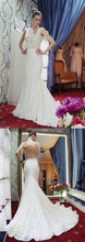 Mermaid Wedding Dress Straps Sweep Train Sexy Backless Lace Bridal Gown YSL1971|Annapromdress