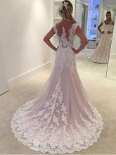 Lace Appliqued Bridal Wedding Gowns,Sheath Wedding Dresses NA2002