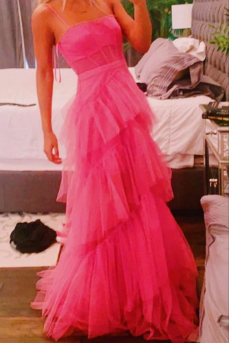 Pink Prom Dresses Long Evening Party Gown GJS660